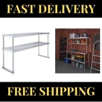 New Heavy Kitchen 18 In. X 60 Amgood Stainless Steel Double Deck Over Shelf. Fixed Price $255.95.