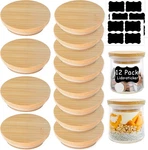 Oui Yogurt Jar Lids - Pack Natural Bamboo Wood 12PCS. Fixed Price $25.99.