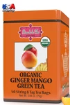 Brew Organic Green Tea - Ginger Mango Flavor 50 Bag Tin Low Caffei. Fixed Price $16.38.
