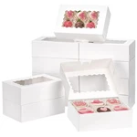 Moretoes 28PCS Cookie Boxes With Window, 9X6X3 Inch White Bakery Dessert. Fixed Price $25.06.
