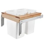 Rev-a-shelf Double Pullout Top Mount Trash Cans 35 Qt., White, 4WCTM-24DM2-162. Fixed Price $217.99.