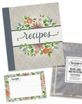 Brownlow Lattice Floral Collection Recipe Binder Set Cards. Fixed Price $9.95.