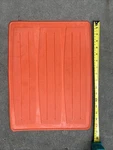 Rubbermaid Protector Mat #B1312 - Orange Groovy Retro Vintage 17X13 Take L K!!. Fixed Price $17.00.