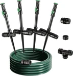 Flexible Sprinkler System, Above Ground Diy Irrigation Kit, Multi-adjustable Law. Fixed Price $77.99.