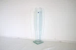 Modern Futuristic Cg Norway Art Glass 14 1/2"H Single Long Stem Flower Bud Vase. Fixed Price $19.49.