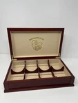 Bigelow Tea Chest 8 Compartment Mahogany Wooden Box. Fixed Price $29.99.