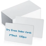 Harloon 100 Pcs Dry Erase Index Cards 3 5 Laminated Inch, White. Fixed Price $17.19.