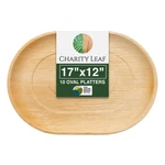 Charity Leaf Disposable Palm 17" X 12" Trays (10 Pieces) Bamboo Like Ser.... Fixed Price $56.23.