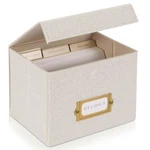 Zicoto Beautiful Linen Recipe Box Fits 4X6 Inch Cards Organize Up .... Fixed Price $30.99.