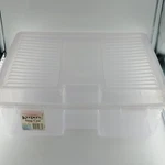 Vtg-rubbermaid Keeper Clear Blue Plastic Snap Case Hinged Storage Container 2283. Fixed Price $29.99.