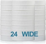 24 Pack, Wide Mouth Mason Jar Lids For Ball, Kerr And More - White Plastic Stora. Fixed Price $23.98.