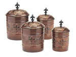 4 Piece Versailles Canister Set With Fresh Seal Covers. Fixed Price $91.69.