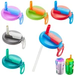 6 Pack Color Soda Can Lids With Straws Reusable Silicone. Fixed Price $26.02.