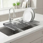 Over Sink Roll-up Dish Drying Rack 17.6 X15.4 Silicone Wrapped & Anti-slip. Fixed Price $40.99.