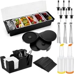 Mifoci Bartending Supplies 6 Compartments Garnish Tray With Lid Caddy 3 T.... Fixed Price $99.06.