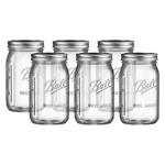32 Ounce Mason Jars Pack Of 6 Wide Mouth Food Storage And Canning. Fixed Price $38.29.