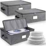 Pcs Platter Storage Case China 17 X 13 6 Inches, Gray. Fixed Price $60.75.