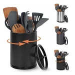 Nigelia Extra Large Kitchen Utensil Holder, 360 Rotating Stainless Steel. Fixed Price $34.44.