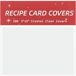 3X5 Card PROTECTORS,100 Count,recipe Covers,index Sleeve. Fixed Price $17.21.