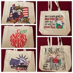 Nyc Tote Bag 100% Cotton Canvas New York City Beach Shopping Gym. Fixed Price $15.00.