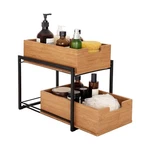 Seville Classics 2-TIER Bamboo Sliding Organizer Baskets Sh. Fixed Price $53.19.