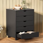 5-DRAWER Portable Storage Cabinet Wheels For Office,bedroom&home Organization. Fixed Price $55.89.
