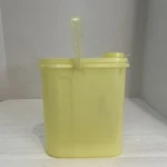 Vintage Tupperware 587-7 Yellow Juice Pitcher W/handle Lid 588-16. Fixed Price $9.75.