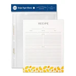 Jot Mark Recipe Card Paper Full Page 8.5X11 With Crystal Clear Protecto.... Fixed Price $61.83.
