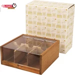 Htb Acacia Wood Tea Bag Organizer Storage, Gift Box 6 Compartments Chest. Fixed Price $37.92.