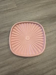 Vintage Tupperware Servalier Square 8" Storage Lid Pink 837-5. Fixed Price $7.99.