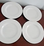 Real Simple Commercial Grade White Ceramic Set Of 4 Salad Plate 8 1/2". Fixed Price $19.99.