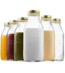 Bormioli Rocco Quattro Stagioni Bottle 6-PIECES -33.75 Oz Storage Jars With Lids. Fixed Price $42.99.