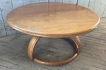 Mcm Heywood Wakefield 32" Round Lazy Susan Rotating Top Coffee Table. Fixed Price $300.00.