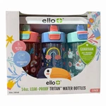Ello Kids Colby 14-OZ. Tritan Plastic Water Bottle, 3-PACK Unicat Universe. Fixed Price $24.98.