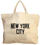 Nyc Zippered Tote Bag 100% Cotton Canvas New York City Beach Shopping Gym By.... Fixed Price $16.99.