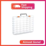 Bluedale 48 Grids Large Plastic Organizer Box With Adjustable Dividers, Beads. Fixed Price $32.02.