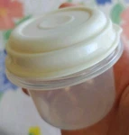 Vtg #0 Rubbermaid Servin Saver Small Round Container W/lid .5 Cup 3"X2.94"X2.75". Fixed Price $13.24.