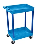 Luxor BUSTC11BU Multipurpose Utility Tub Cart With Two Shelves Each 2.75" D. Fixed Price $146.17.