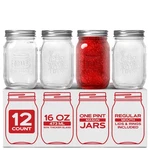 Forjars Premium Mason With Lids 16OZ Regular Mouth Canning 1.... Fixed Price $49.33.