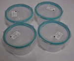 Snapware Airtight Leakprooof Plastic Food Storage Container 1.2 Cup Round 4 Pack. Fixed Price $12.99.