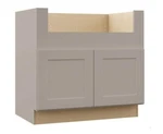Hampton Bay Shaker 36X24X34.5" Apron Front Sink Base Kitchen Cabinet, Dove Gray. Fixed Price $212.50.
