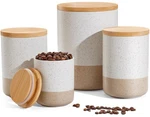 Yangbaga 4-PIECE Ceramic Kitchen Canister Set For Countertop, Food Storage Jars. Fixed Price $74.12.