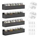 Pmmasto Adhesive Acrylic Spice Rack Organizer For Wall With Nano Double Sided.... Fixed Price $50.22.