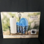 New Gourmet Basics By Mikasa Avilla Plate Napkin Flatware Picnic Storage Caddy. Fixed Price $15.99.