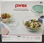 Pyrex Smart Essentials 8-PIECE Mixing Bowl Set. Fixed Price $44.99.