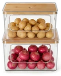 Hudgan Pantry Organizers And Storage, 2 Stackable Bins For Onion, Pot.... Fixed Price $36.29.