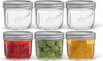 Joyjolt 8 Oz Mason Jars With Lids, Labels And Measures! 6-PACK Wide Mouth. Fixed Price $33.10.