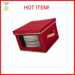 Simplify Holiday Plate Dinnerware Storage Box 12.2 Inch Christmas Chi. Fixed Price $19.87.