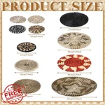 Tatuo 11 Pc Boho Woven Wall Basket Decor Rustic Farmhouse Round Art Dark. Fixed Price $156.99.