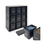 Allspice Tea Organizer Rack With 9 Tins & 160 Magnetic Labels ... Usa Fas. Fixed Price $134.15.